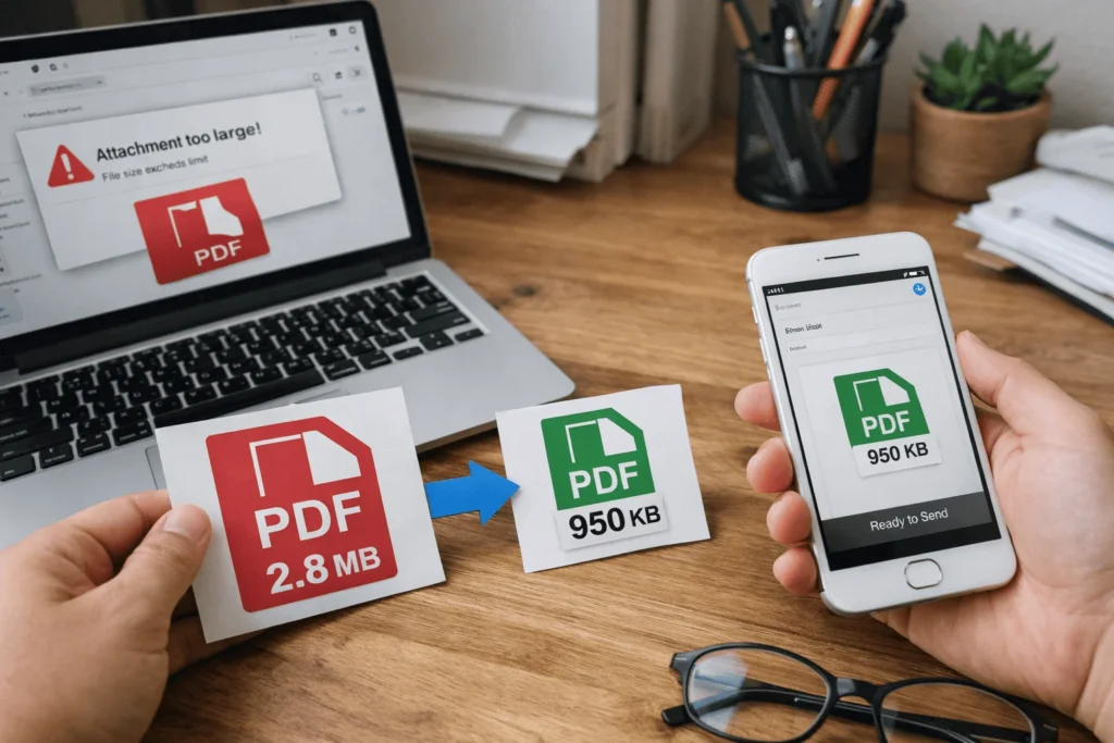 How to Compress PDF for Email Attachment (Under 1MB)